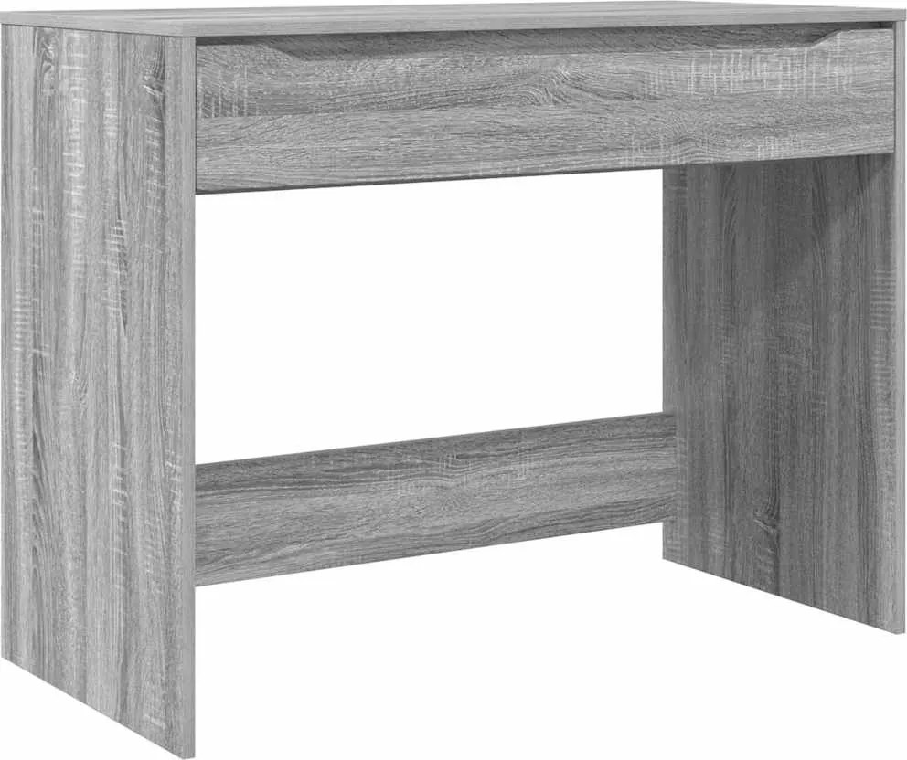 vidaXL Asztal fiókkal tárolóval Szürke Sonoma 100 x 50 x 78 cm Faanyag