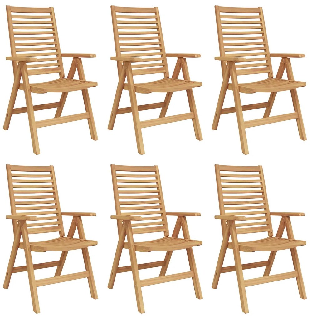 vidaXL Kerti Szék 6 pcs Barna 52 x 64.5 x 108 cm Tömör tíkfa