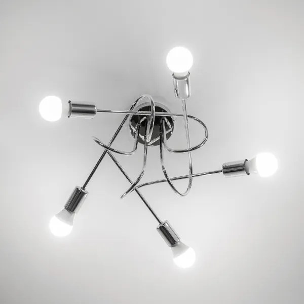 Felületre szerelhető csillár OXFORD 5xE27/15W/230V fényes króm