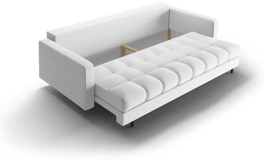 Világosszürke kinyitható tárolóhelyes kanapé 222 cm Bali – Cosmopolitan Design