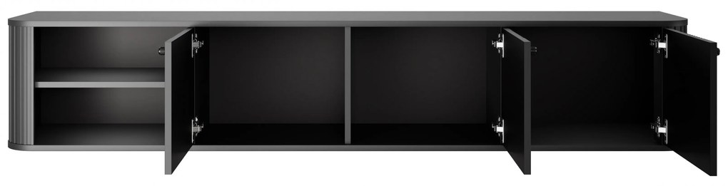 Vesper 3D függő tévéállvány 187 cm – fekete / fekete fogantyúk