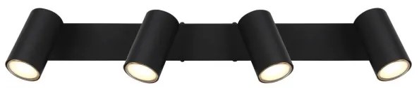 Globo 57911-4B - ROBBY 4xGU10/35W/230V fekete spotlámpa