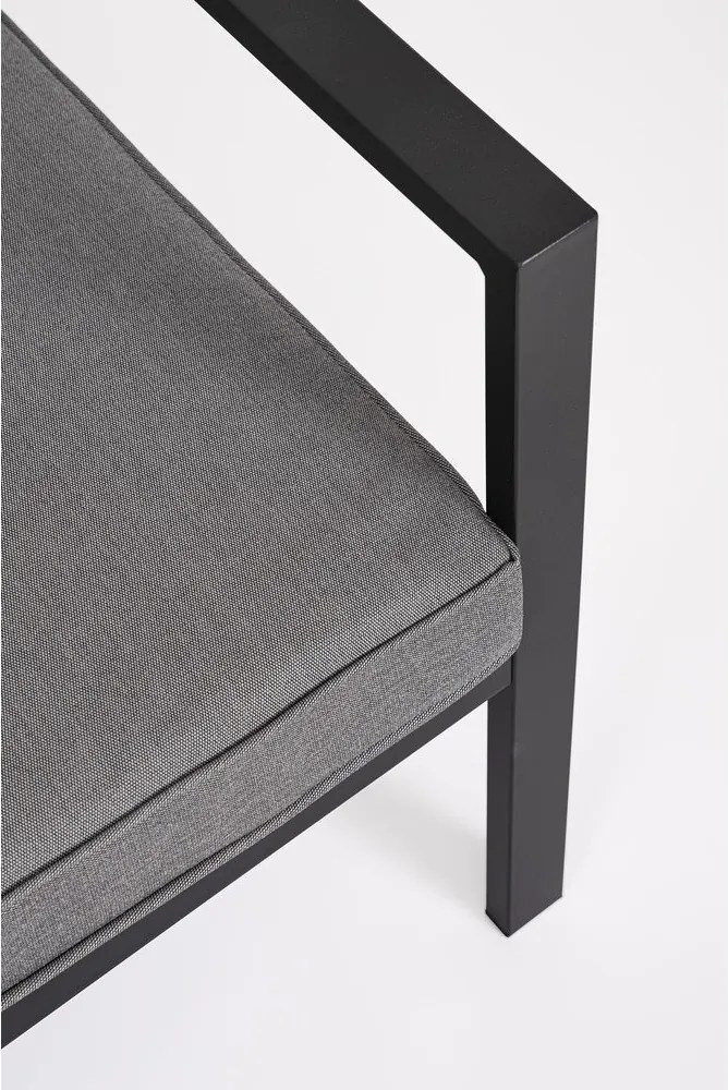 Antracitszürke alumínium négyszemélyes kerti lounge szett Hilde – Bizzotto