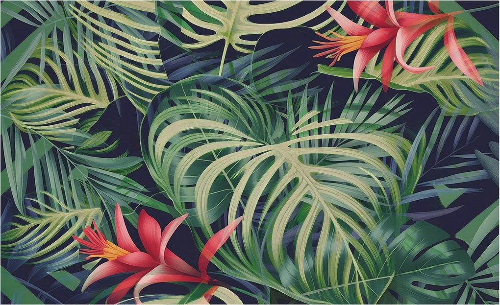 Stílusos Dekoratív fotótapéta Flizelin Egzotikus növények 416x254