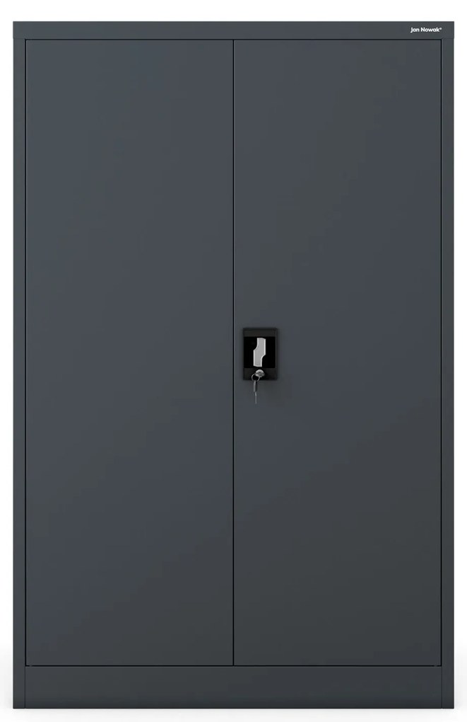 KEVIN irodai irattároló fémszekrény, 900 x 1400 x 400 mm, antracit