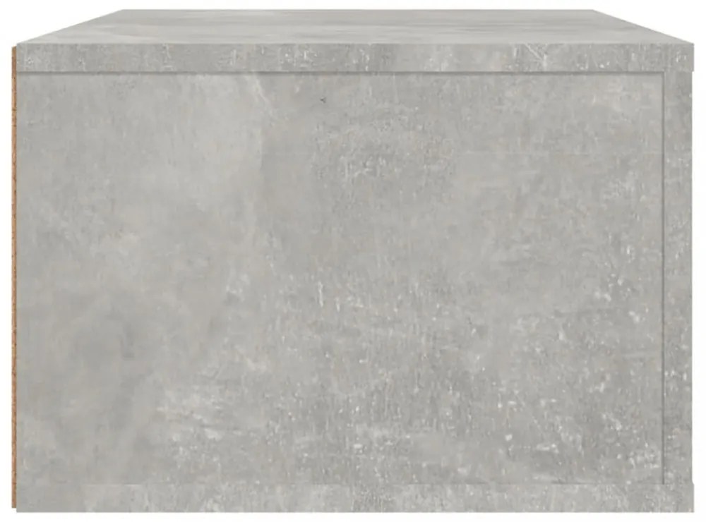 betonszürke szerelt fa függő TV-szekrény 80 x 36 x 25 cm