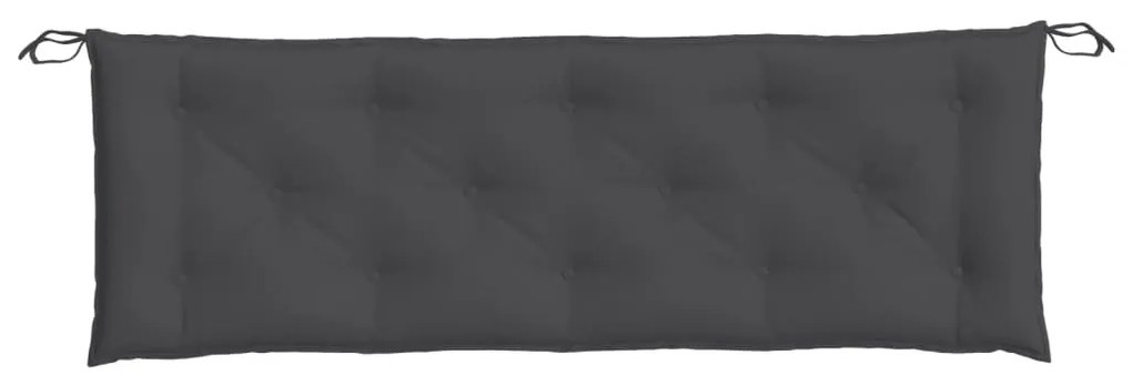 melange antracitszürke szövet kerti padpárna 150 x 50 x 7 cm