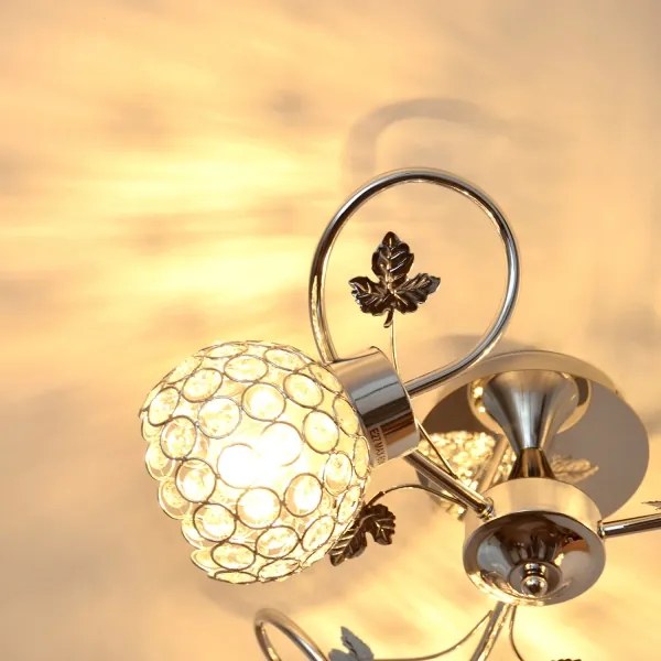 Felületre szerelhető csillár SOPHIA 3xE27/15W/230V fényezett króm/átlátszó