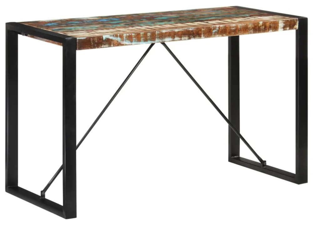 tömör újrahasznosított fa étkezőasztal 120 x 55 x 76 cm