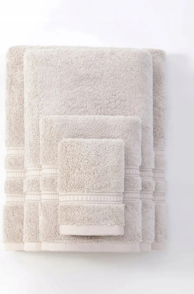 Harmony bambusz törölköző 30x30 kasmír, ezüst bordűrrel