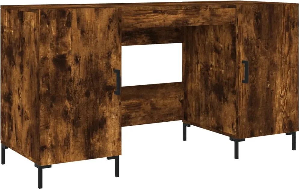 vidaXL füstös tölgy színű szerelt fa íróasztal 140x50x75 cm