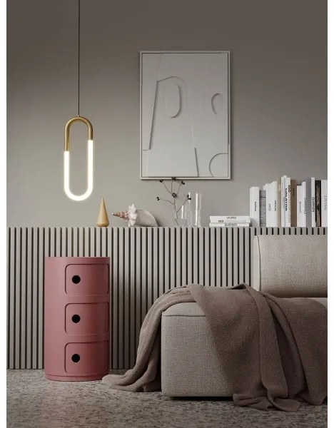 Redo 01-3183 - LED Csillár zsinóron LATIUM LED/9W/230V réz