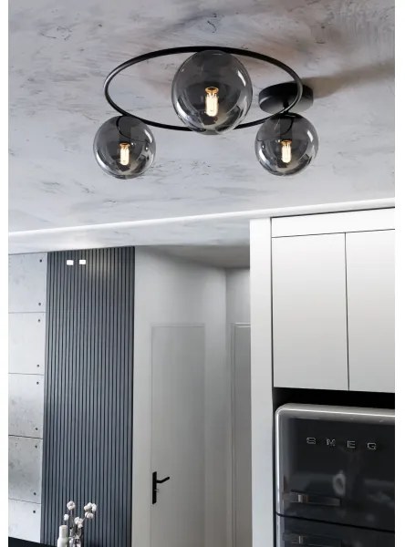 Mennyezeti lámpa SOPRA 3xE14/10W/230V fekete