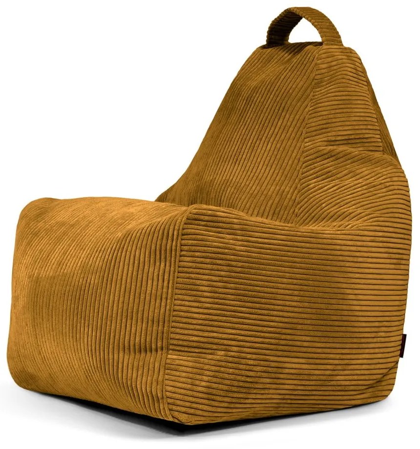 Mustársárga kordbársony babzsákfotel Play Amuse – SLOWDOWN