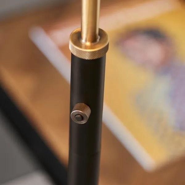 Endon 98748 - Állólámpa FRANKLIN 1xE27/10W/230V sárgaréz/fekete