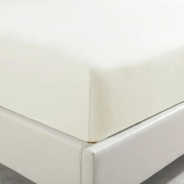 Szatén gumis lepedő 180x200 fehér egyszínű magas matrachoz