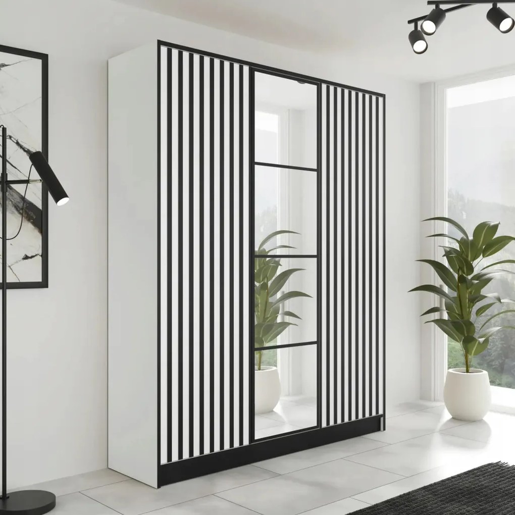 Eden2 3D Gardróbszekrény 156,4cm, Fehér