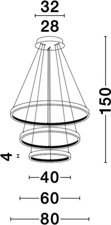 NOVALUCE 9862853 Modern Led Függesztett Lámpa LED IP20