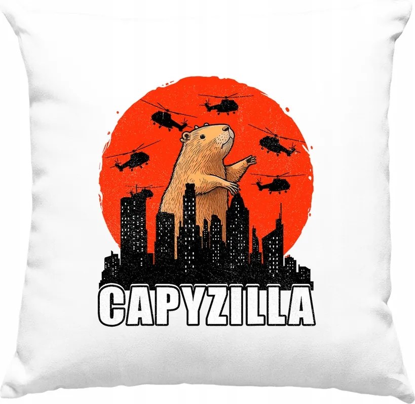 Kapibara Vicces párna 1 Fehér