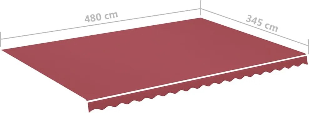 Burgundi vörös csere napellenző ponyva 5 x 3,5 m