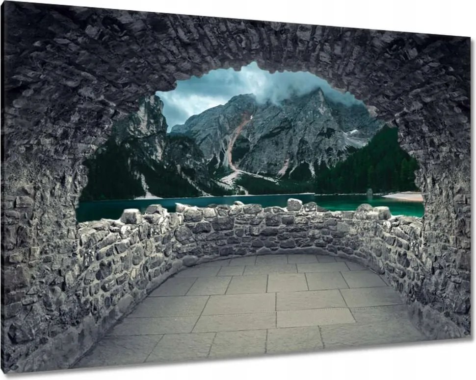 Vászonkép 60x40 Hegyi tó Tájkép