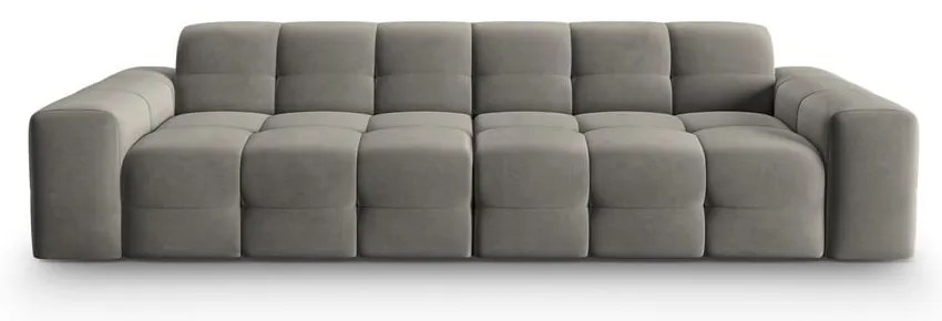 Szürke bársony kanapé 255 cm Kendal – Micadoni Home