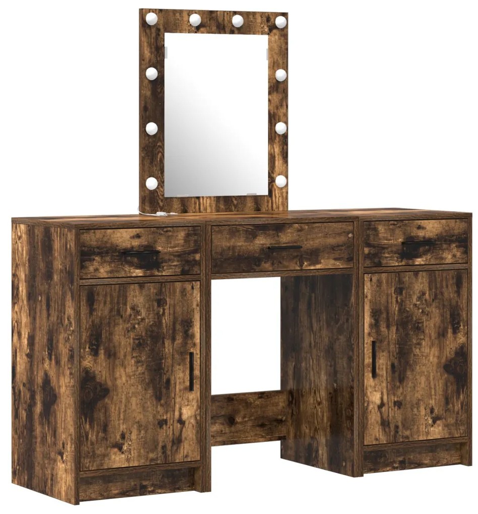 Öltözködőasztal fiókkal ajtóval Barna 50 x 41 x 135 cm Faanyag