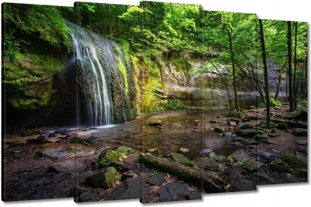 Vászonkép 150x95 Trópusi erdő vízesés