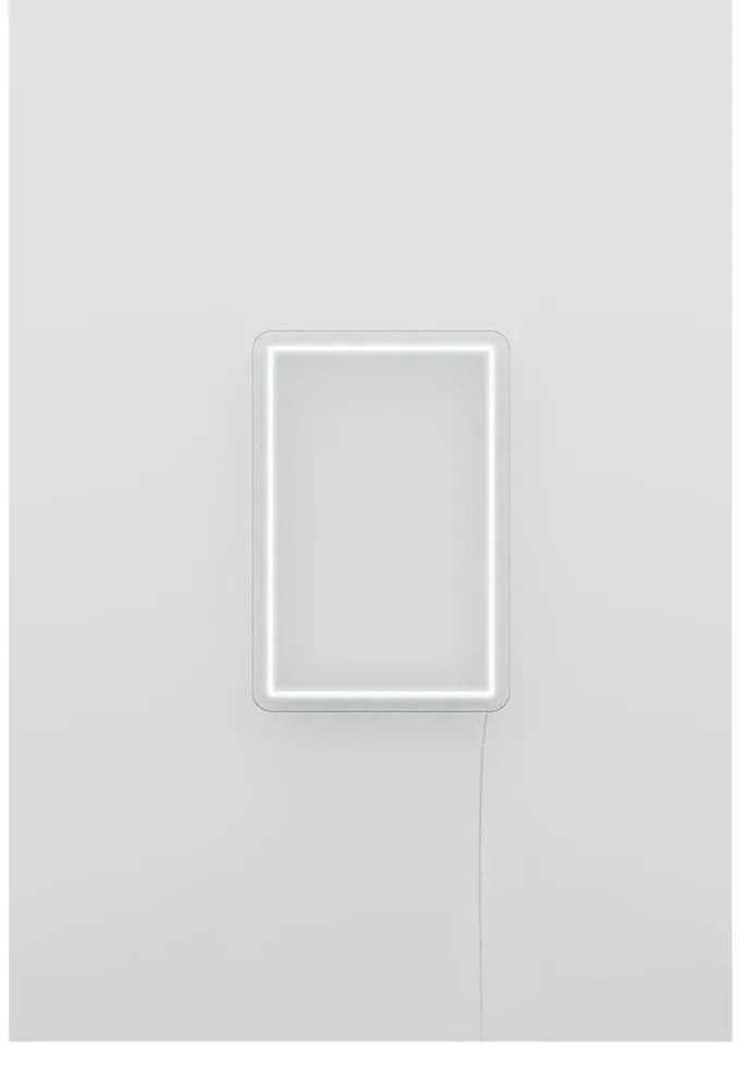 Rectangle fehér világító fali dekoráció, 30 x 40 cm - Candy Shock