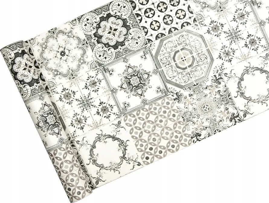 Fekete keleti Mozaik tapéta konyhába, nappaliba