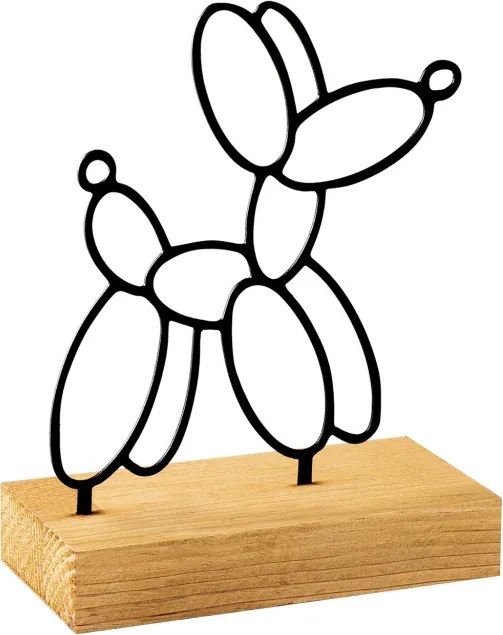Swell fém dísztárgy, fekete, 22×8 cm
