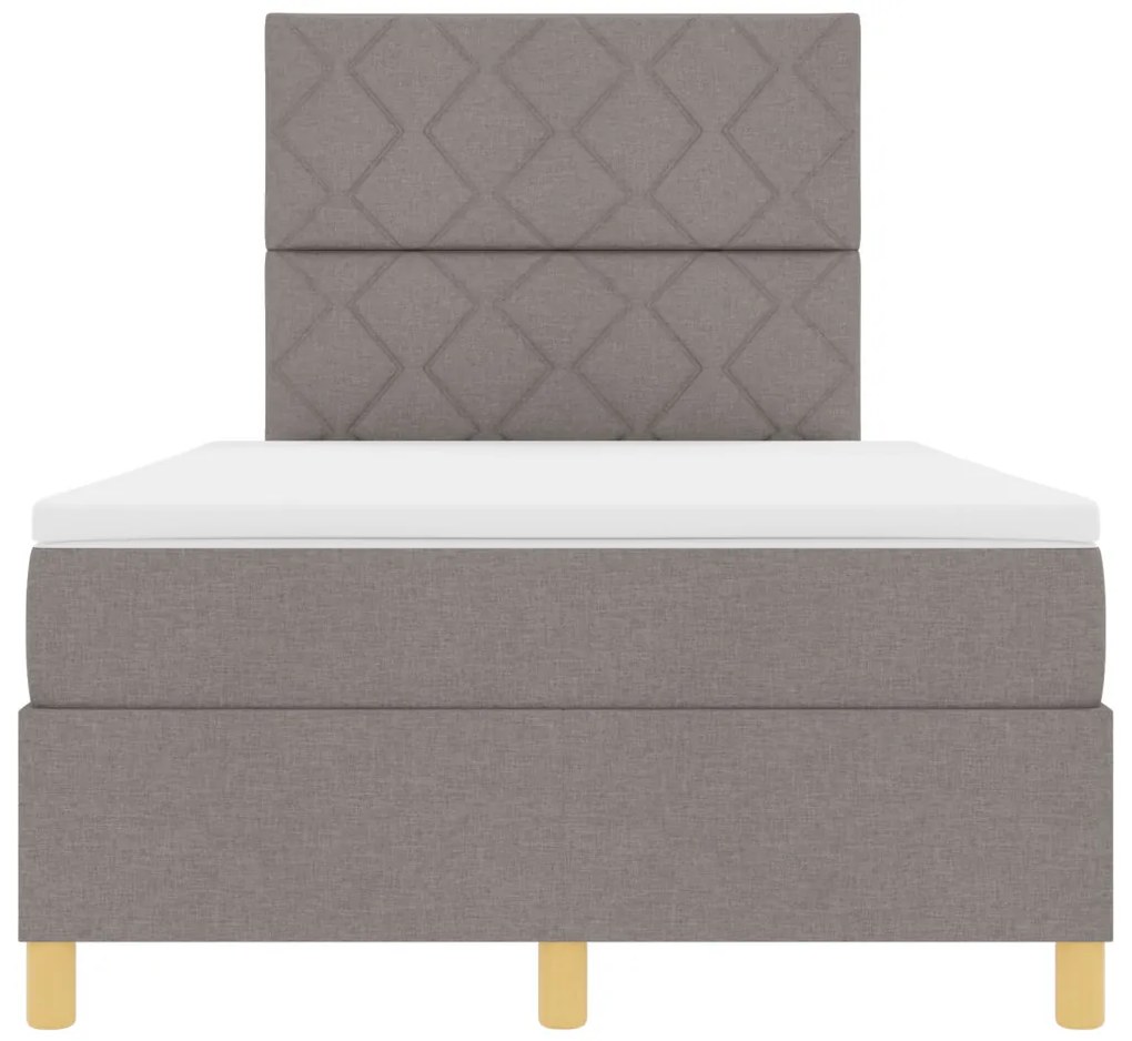 Box Spring Ágy Matraccal Taupe Kisméretű Dupla Szövet
