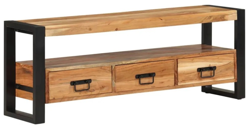 tömör akácfa TV-szekrény 120 x 30 x 45 cm