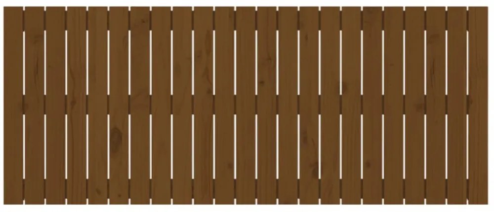 mézbarna tömör fenyőfa fali fejtámla 147 x 3 x 60 cm