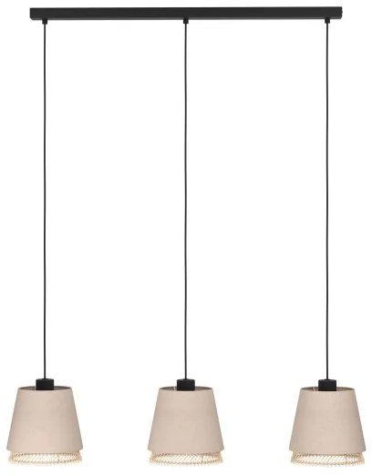 Eglo 43976 - Csillár zsinóron TABLEY 3xE27/40W/230V