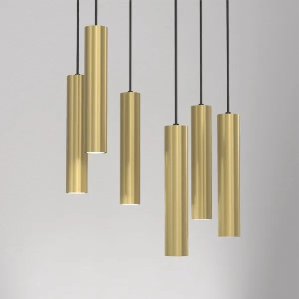 Csillár zsinóron RAITO 6xGU10/8W/230V sárgaréz