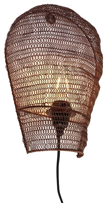 Keleti fali lámpa bronz 35 cm - Nidum