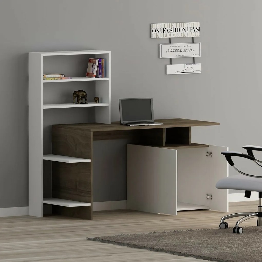 Melis Walnut and White íróasztal