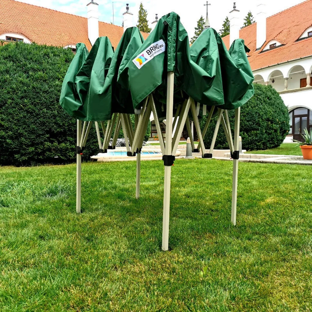 Piaci sátor 2x2m - plusz 3 oldalfal - Piros