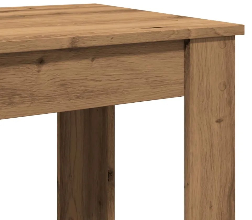 kézműves tölgy színű szerelt fa bárasztal 102 x 50 x 103,5 cm