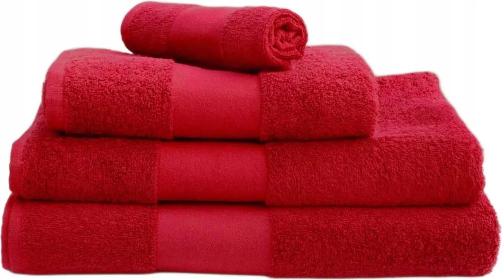 Frottír törölköző Pamut 450g 50 Szín Towel 30X50 Piros