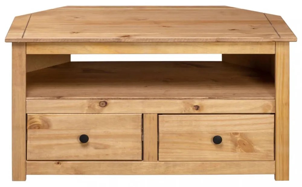 vidaXL panama stílusú tömör fenyőfa sarok TV-szekrény 93 x 49 x 49 cm