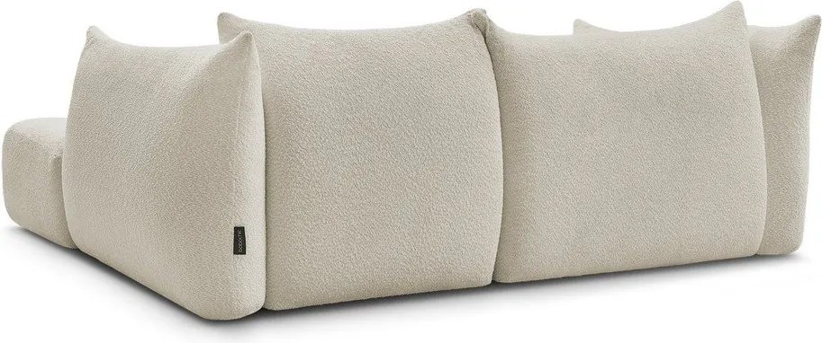 Bézs buklé sarokkanapé (jobb oldali-heverő résszel) Azra – Bobochic Paris