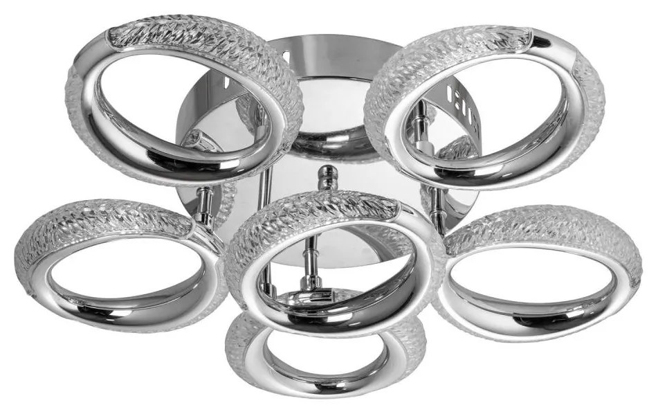 LED Mennyezeti lámpa 6xLED/14W/230V 3000-5000K átm. 46 cm fényezett króm