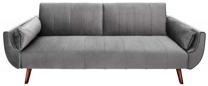 Nyitható ülőgarnitúra Amiyah / 215 cm - ezüst bársony
