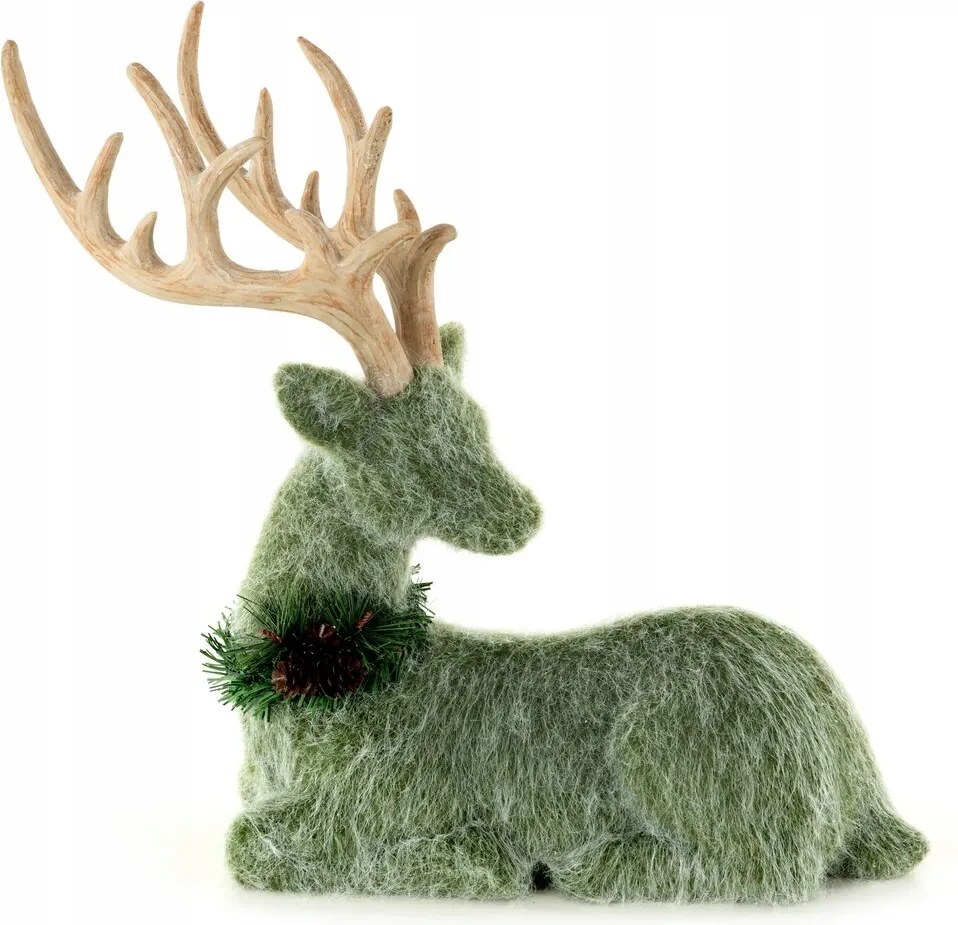 Karácsonyi figura 30x12x40 Eurofirany zöld szarvas