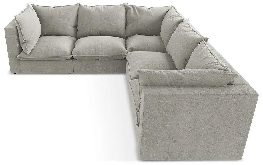 Világosszürke sarokkanapé Manao – Makamii