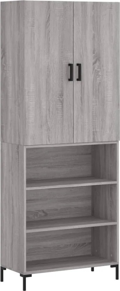 vidaXL szürke sonoma szerelt fa magasszekrény 69,5 x 34 x 180 cm