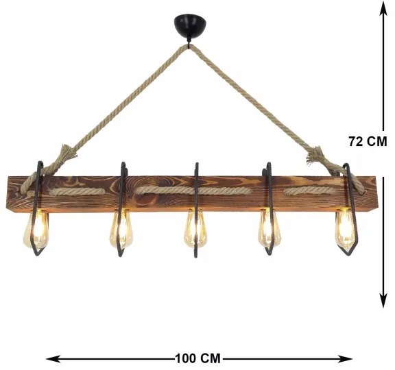 Csillár zsinóron DEMIR 5xE27/40W/230V