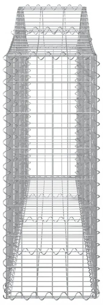 18 db íves horganyzott vas gabion kosár 200x30x80/100 cm